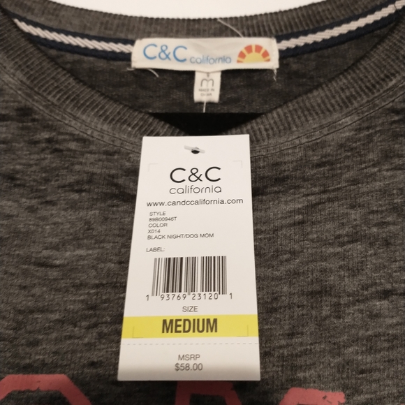 C&C California "Dog Mom" Soft Tee Shirt - Picture 4 of 7